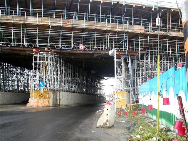 Under construction - A bridge for the new High-Speed Railway near Chubei